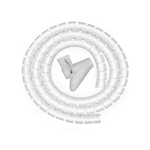 Wozlo Spiral Kablo Toplayıcı ve Düzenleyici Organizer Beyaz 1.5 M