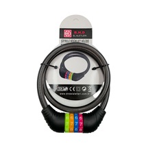 Fixonic B.h.d Bhd00578 80cm 12mm Şifreli Bisiklet Kilidi Pvc Kaplı Çelik Halat Siyah