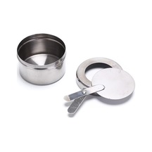 1x Taşınabilir Rüzgar Geçirmez Saplı Alkol Soba Yakıt Acil Durum Hayatta Kalma Açık Hava Aracı Gümüş