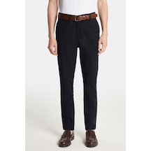 Tudors Erkek Regular Fit Chino Esnek Yandan Cepli Önü Fermuarlı Pamuklu Dokulu Lacivert Pantolon-34526 Lacivert