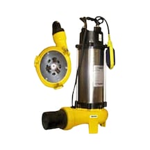 V50 300f 3 Hp 220v Bıçaklı Flatörlü Pis Su Foseptik Dalgıç Pompa Açık Fanlı