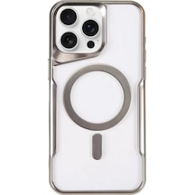 Newface Apple İphone 14 Pro Kılıf Boyi Magsafe Silikon Kapak - Gümüş