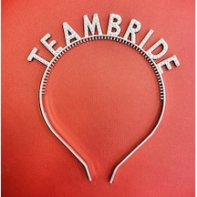 Magicool Gümüş Renk Team Bride Taç Plastik Gelin Ve Nedime Tacı Standart