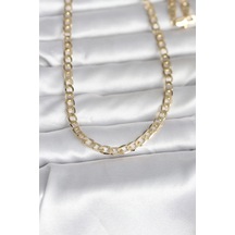 Cm 14k Gold Renk Kalın Zincir Model 60 Cm Kadın Kolye - Özel Seri Bzsurn012271 altın