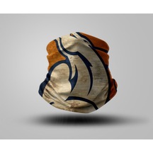 Buffalo Unisex Bej Desenli Bandana Siyah