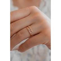 14 Ayar Modern Taşlı Yüzük