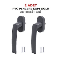 2 Ad Antrasit Gri Aluminyum Demir Döküm Pvc Pimapen Pencere Kolu