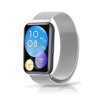 Huawei Watch Fit 2 Uyumlu Metal Hasır Manyetik Kordon Paslanmaz Çelik, Şık & Dayanıklı