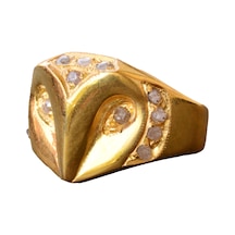 Gerçek Elmas Taş Yüzük, 2.5 Karat Baykuş Yüzüğü, Gümüş Altın Kaplama Gümüş