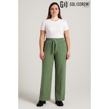 Gd Goldoremi 34-030 Kadın Modal Çımalı Bol Paça Cepli Eşofman Altı Yeşil
