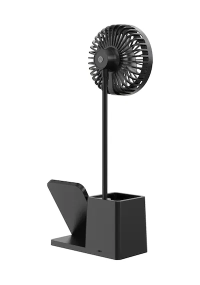 S-link Sl-m9055 Siyah Type-c 10w Kablosuz Şarj Cihazı Fanlı Kalemlikli Masa Lambası Diğer