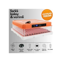Evonest 120 Yumurtalık Kuluçka Makinesi Turuncu Renk
