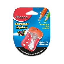 Ayrex Maped Color'peps 2 Delikli Kalemtıraş - Renkli Kalemler İçin Mükemmel - Çocuklar İçin Güvenli, Dağınıks