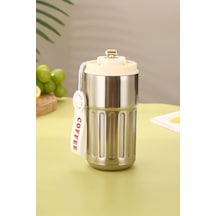 316 L Silver 420 Ml Vakumlu Sıcak Soğuk Kahve El Termos Mug Cin486slv