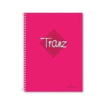 Lé Color 2012095/1 Tranz Pp Kapak, 1.hamur Kağıt Spiralli Defter, Pembe Çok Renkli