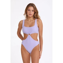 Angbutik Argento 0567-3043 Halka Detaylı Mayokini Lila