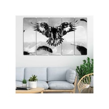 Siyah Beyaz Şahin - 5 Parçalı Tablo Görsel - 702504364 Görsel