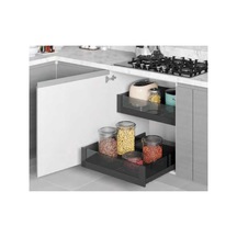 Starax Premium Bağımsız Çift Açılım Gizli Raylı Çekmece Antrasit Modül 55cm S-2335-p-a