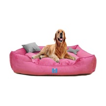Mavi Vitrin Yıkanabilir Büyük Irk Köpek Yatağı Silikonlu Elyaf Dolgulu 90 x 65 CM