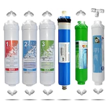 Kapalı Kasa 12 Inç Su Arıtma Cihazı Filtresi 6 Aşamalı Inline Filtre Seti Nsf Vontron Membran