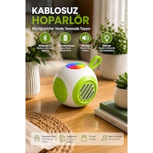 Rgb Işıklı Taşınabilir Bluetooth Hoparlör 6w Güçlü Ses, 1200 Mah Batarya, Bluetooth 5.4, Tf Kart Destekli Mini Kablosuz Hoparlör