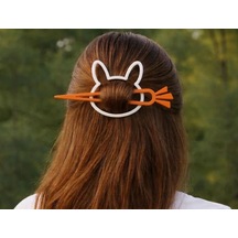 Tavşan Tokalı Saç Aksesuarı 3d Baskı Sevimli Saç Tokası Cute Bunny Hair Clip