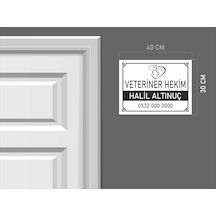Kişiye Özel Veteriner Hekim Pvc Levha 40x30 Cm