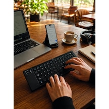 Katlanabilir Bluetooth Klavye Telefon Tablet Uyumlu