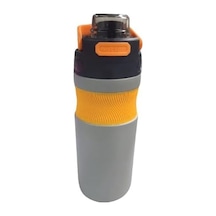Çelik İçli Termos 500ml Gri-sarı Açık Beyaz