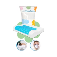 Viscofoam Terletmeyen Boyun Destekli Ortopedik Yastık Jelli Visco Yastık - 57x37x10-7cm