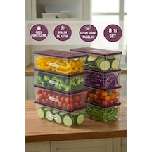 Selka Home 8 Adet 2 Lt. Nora Organizer Buzdolabı Buzluk Düzenleyici Saklama Kabı