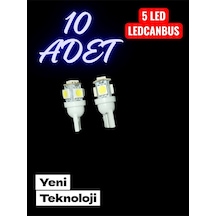 T10 Led Beyaz Park Ampülü 10 Adet Canbus