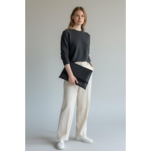Plush Studıo Istanbul Siyah Fermuarlı Laptop Ve Evrak Çantası 15,6 İnç 42 30 Cm Siyah Siyah