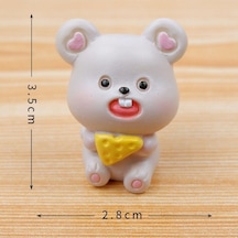 Reçine Mini Figürler Masaüstü Dekorasyonu Minyatür Heykel Yeni Reçine Süsler Bahçe Fare