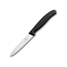 Victorinox Soyma Bıçağı 10cm Sivri Ağızlı Siyah Siyah
