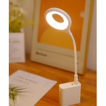 Portatif Akrobatik 20 Smd Ledli Usb Gece Kitap Okuma Çalışma Lambası Powerbank Uyumlu Enerji Sınıfı A 10 Parça Siyah