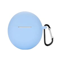 Oppo Enco Buds 2 İçin Kılıf Mat Silikon Mavi Enco Buds 2 İle Uyumlu Kılıf - Mavi