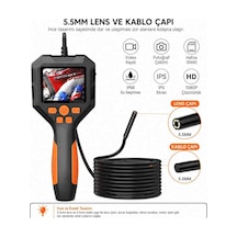 Yousee 5 Metre Ekranlı 5.5mm Sert Kablo Endoskopi Yılan Kamera Kayıtlı