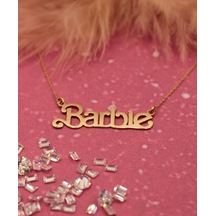 Diamine 14 Ayar Altın Barbie İsim Kolye
