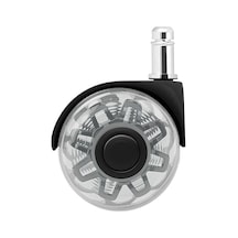S-wheels Titan Oyuncu Koltuğu Tekeri 50mm Ofis Koltuk Tekeri Ultra Sessiz Sandalye Tekeri Beyaz - Siyah