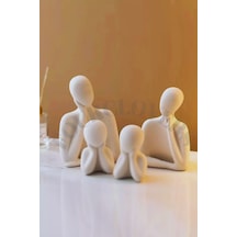 Bernami Mumluk Şamdanpinterest Dekoratif Obje Biblo Heykel Beton İki Çocuklu Aile Set Diğer