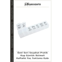 Özel Seri Seyahat Pratik Kap Günlük Bölmeli Haftalık Saklama Kabı