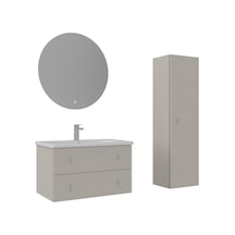 Orka Milazzo 80 Cm Callisto Banyo Dolabı Takımı Ve Boy Dolabı Beyaz