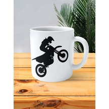 Motocross Moto Cross Baskılı Kupa Bardak Kişiye Özel Model 2 Çok Renkli
