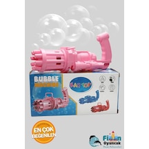 Pilli Bubble Machine Köpük Makinesi Tabancası 50 Ml Baloncuk Likiti İle Birlikte