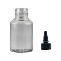 30ml Şeffaf Plastik Asansör Kapaklı Şişe, 24 Adet, Serum Şişesi, Tonik Şişesi, Asansör Kapaklı Şişe, Sos Şişesi, Medikal Şişe Şeffaf