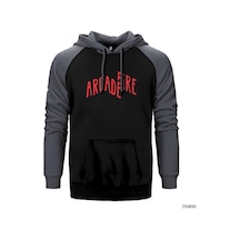 Arcade Fire Gri Renk Reglan Kol Sweatshirt / Hoodie