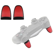2 Çift Gamepad Genişletilmiş Düğmeler L2r2 Düğmeleri Ps4'e Uygun Kırmızı