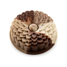 Deconox Klasik Dilimli Çiçek Tasarımlı Silikon Kek Kalıbı - Yapışmaz Ve Esnek Pasta Kalıbı 22x5 Cm, 1 Adet Diğer