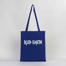 Iced Earth Logo Mavi Gabardin Bez Çanta